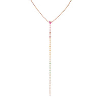 READY TO SHIP RAINBOW INFINITY Y NECKLACE