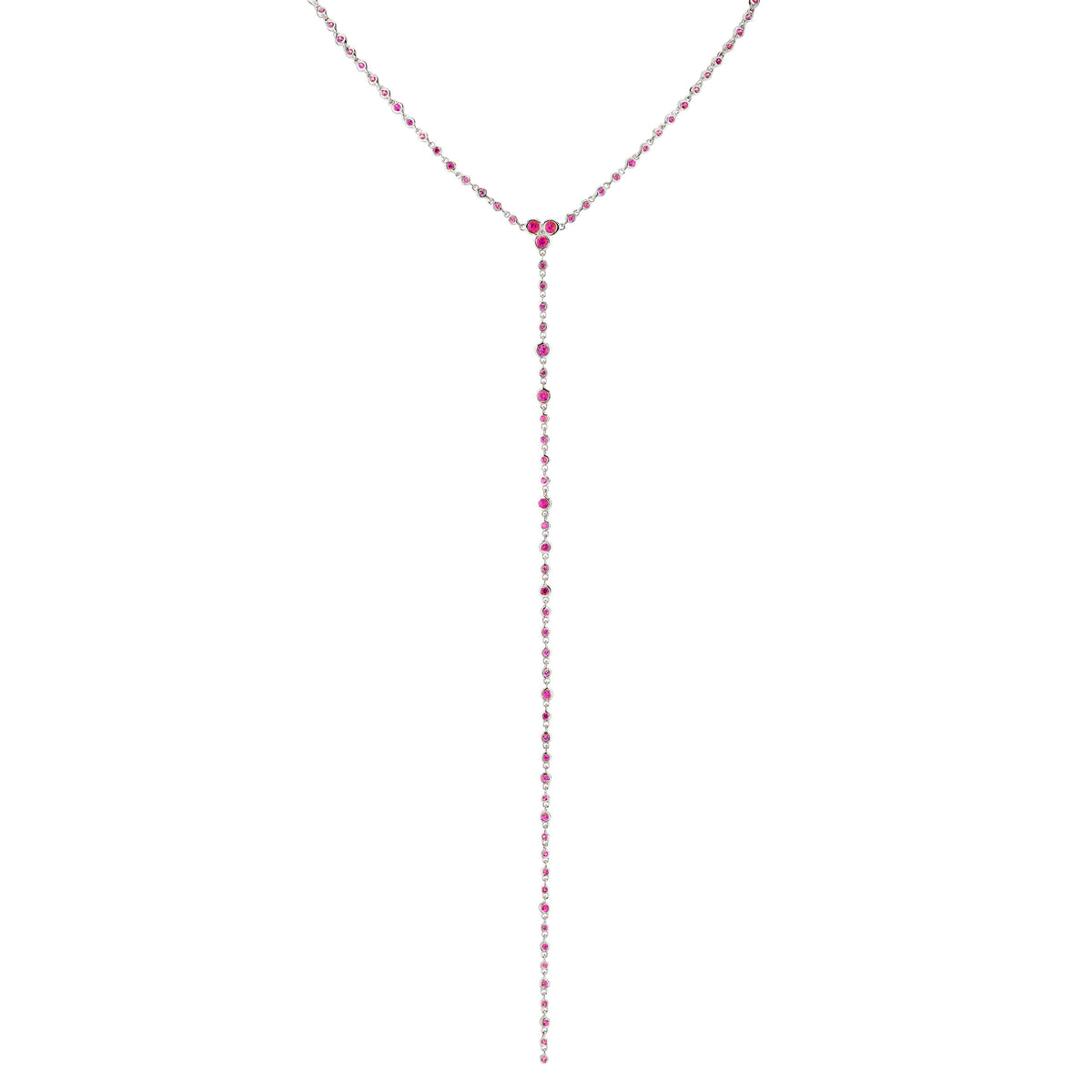 PINK SAPPHIRE INFINITY Y NECKLACE