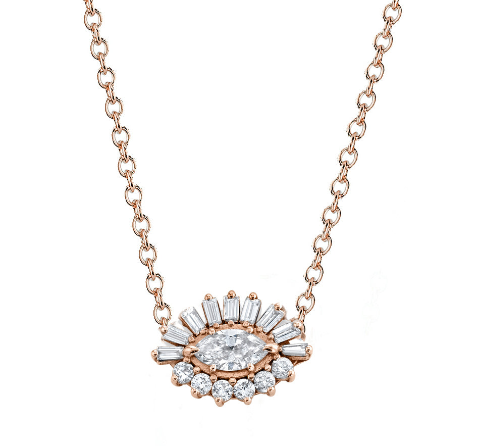 DIAMOND EVIL EYE NECKLACE