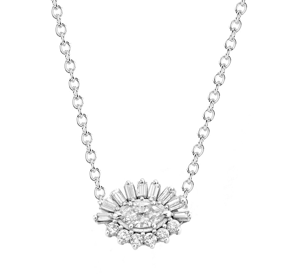 DIAMOND EVIL EYE NECKLACE