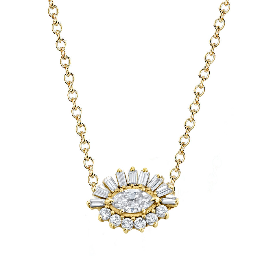 DIAMOND EVIL EYE NECKLACE