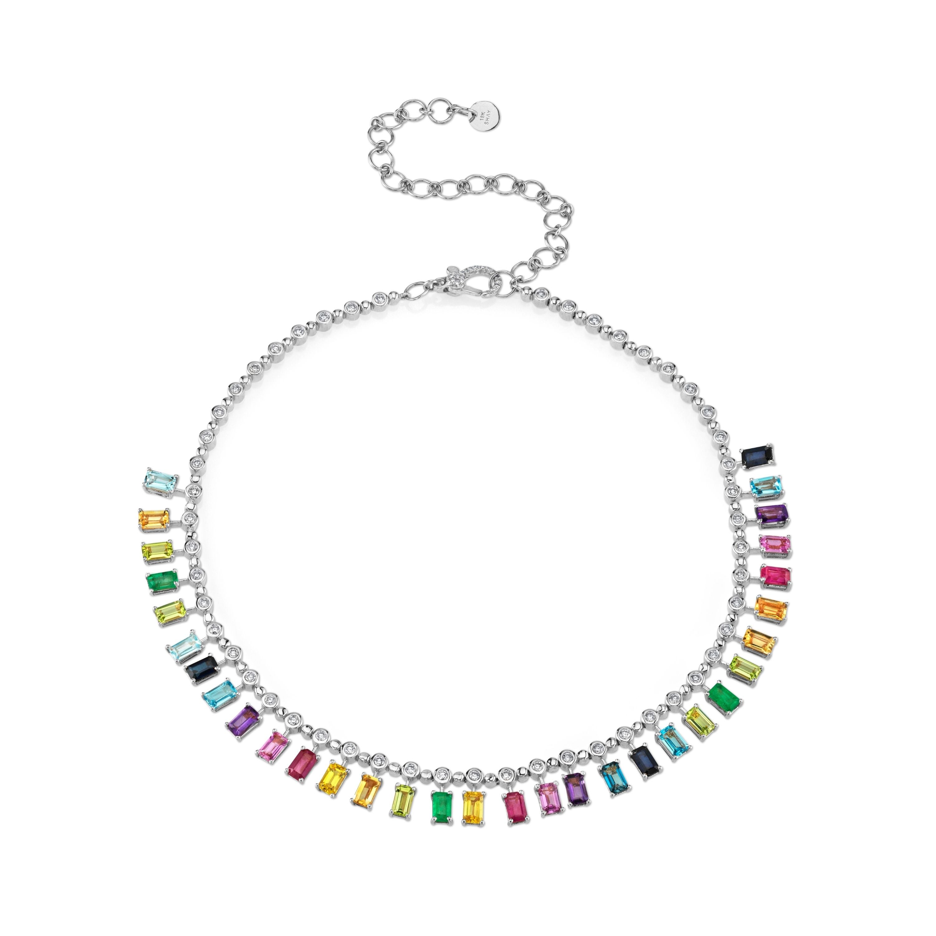 RAINBOW DOT-DASH CHOKER
