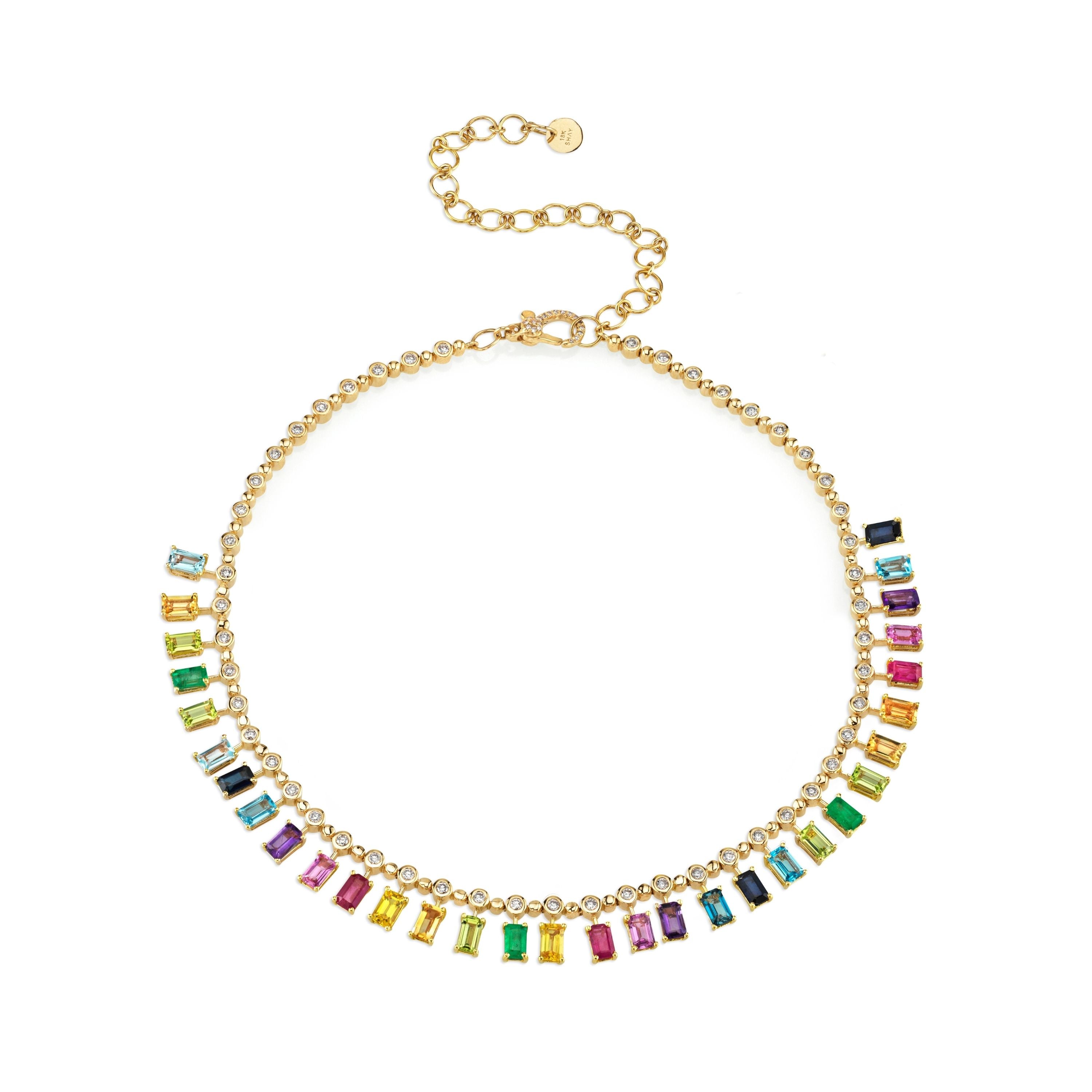 RAINBOW DOT-DASH CHOKER