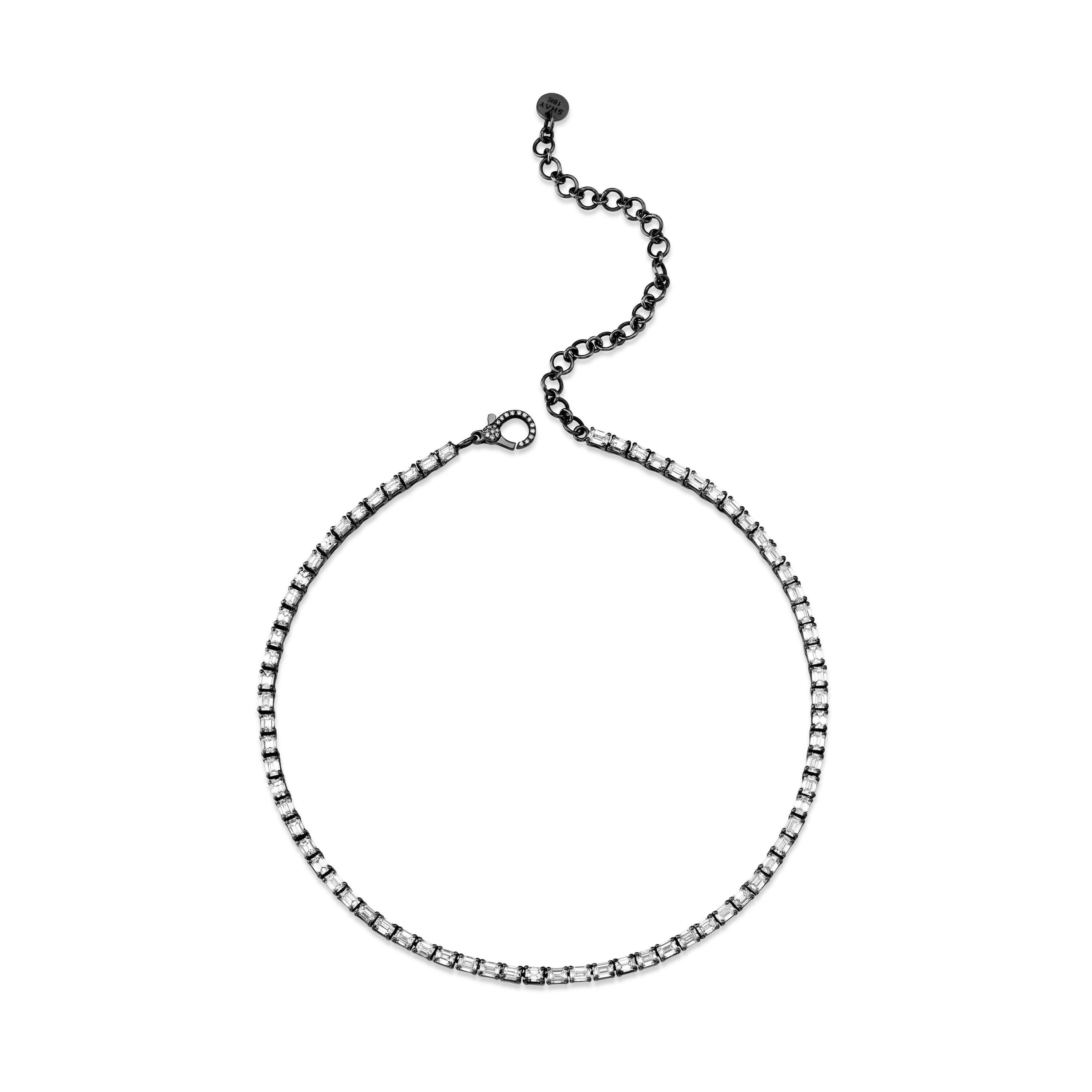 DIAMOND EAST WEST TENNIS NECKLACE