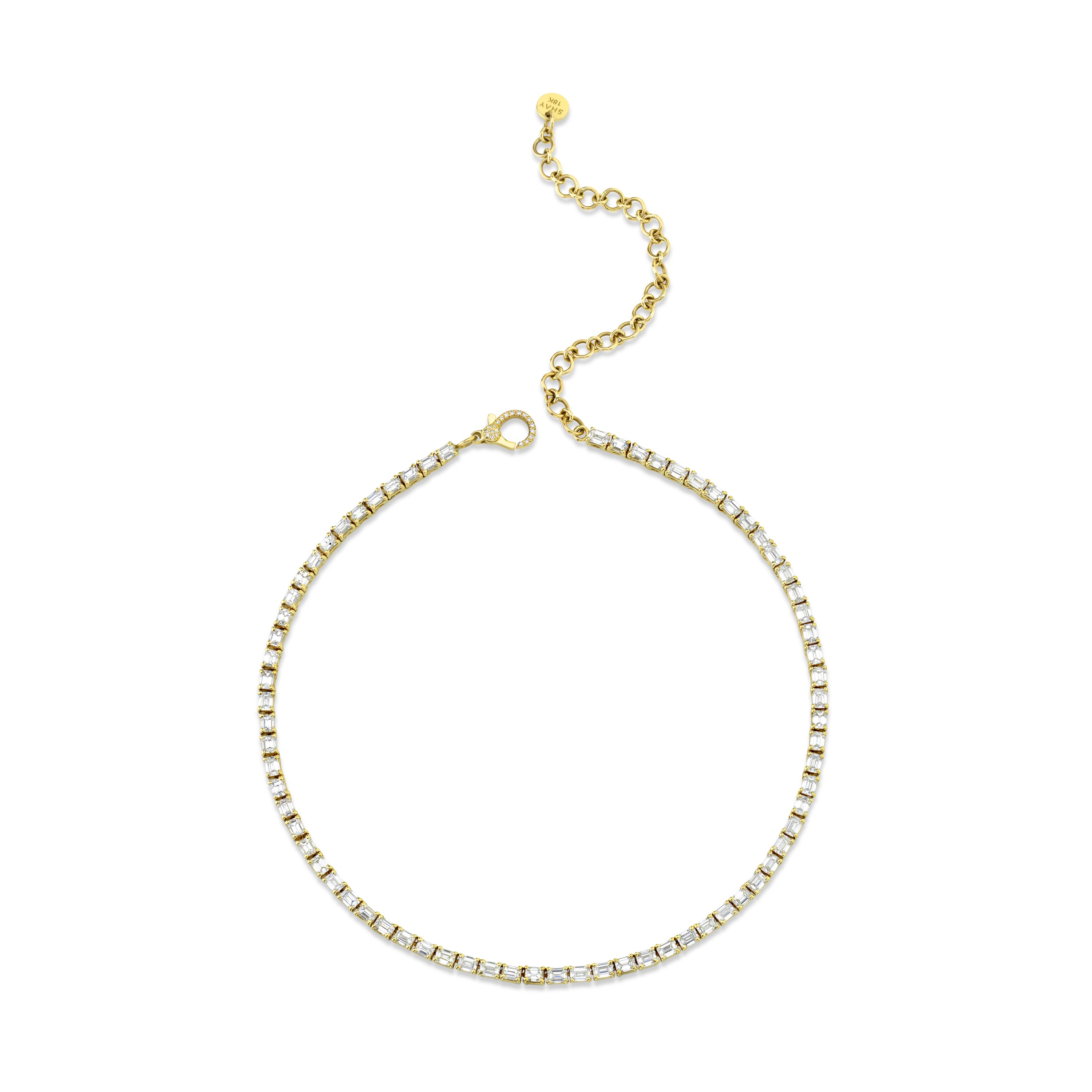 DIAMOND EAST WEST TENNIS NECKLACE