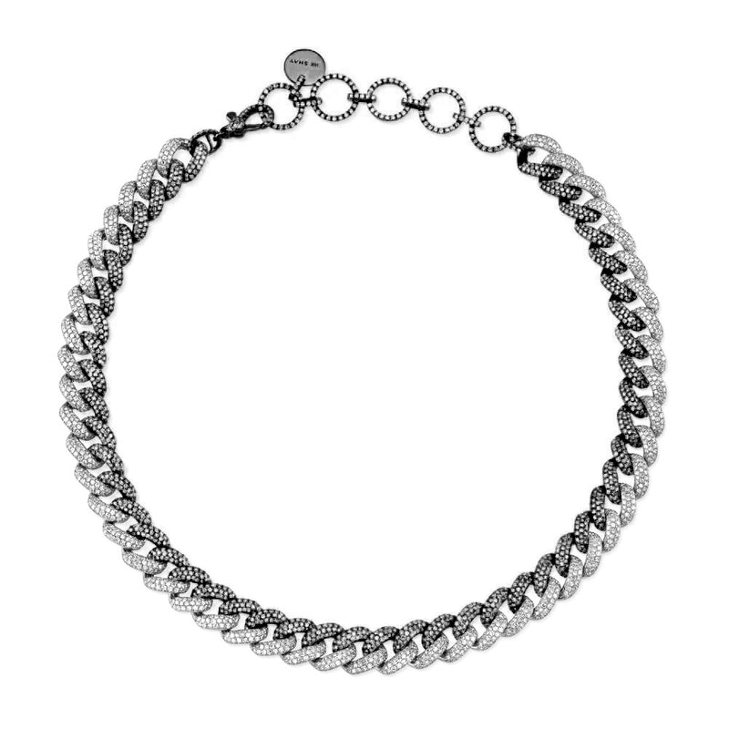 DIAMOND PAVE TWO-TONE ESSENTIAL LINK NECKLACE