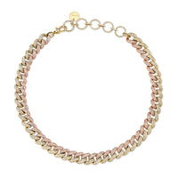 DIAMOND PAVE TWO-TONE ESSENTIAL LINK NECKLACE