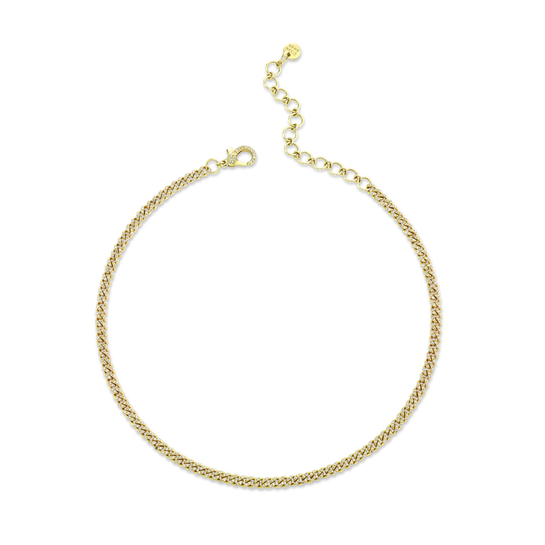 READY TO SHIP DIAMOND PAVE BABY LINK NECKLACE