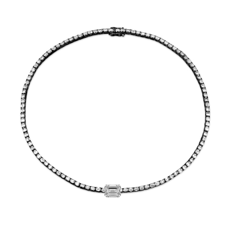 DIAMOND CENTER TENNIS NECKLACE