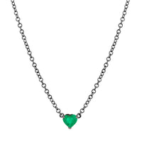 EMERALD BABY HEART NECKLACE