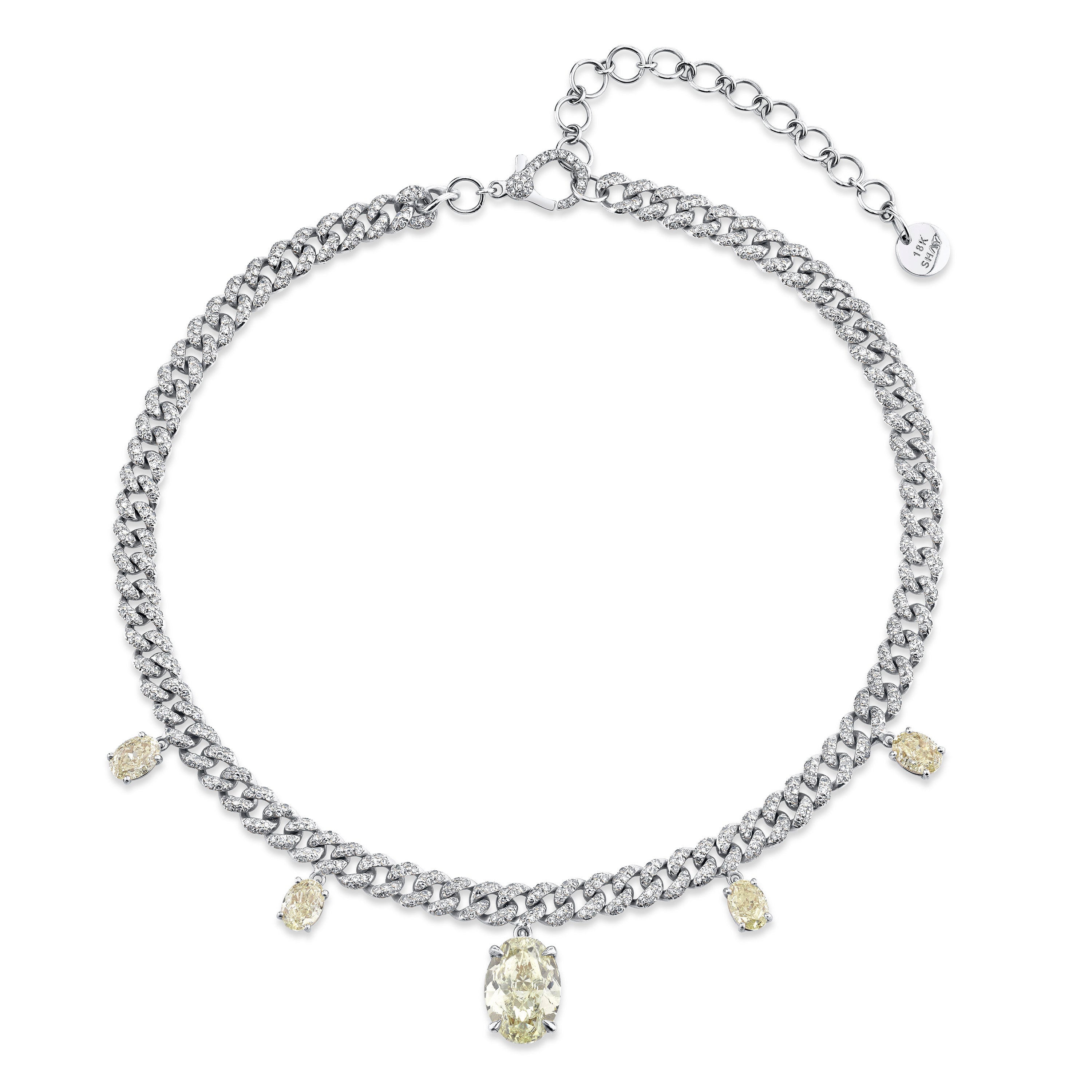 YELLOW DIAMOND OVAL LINK CHOKER