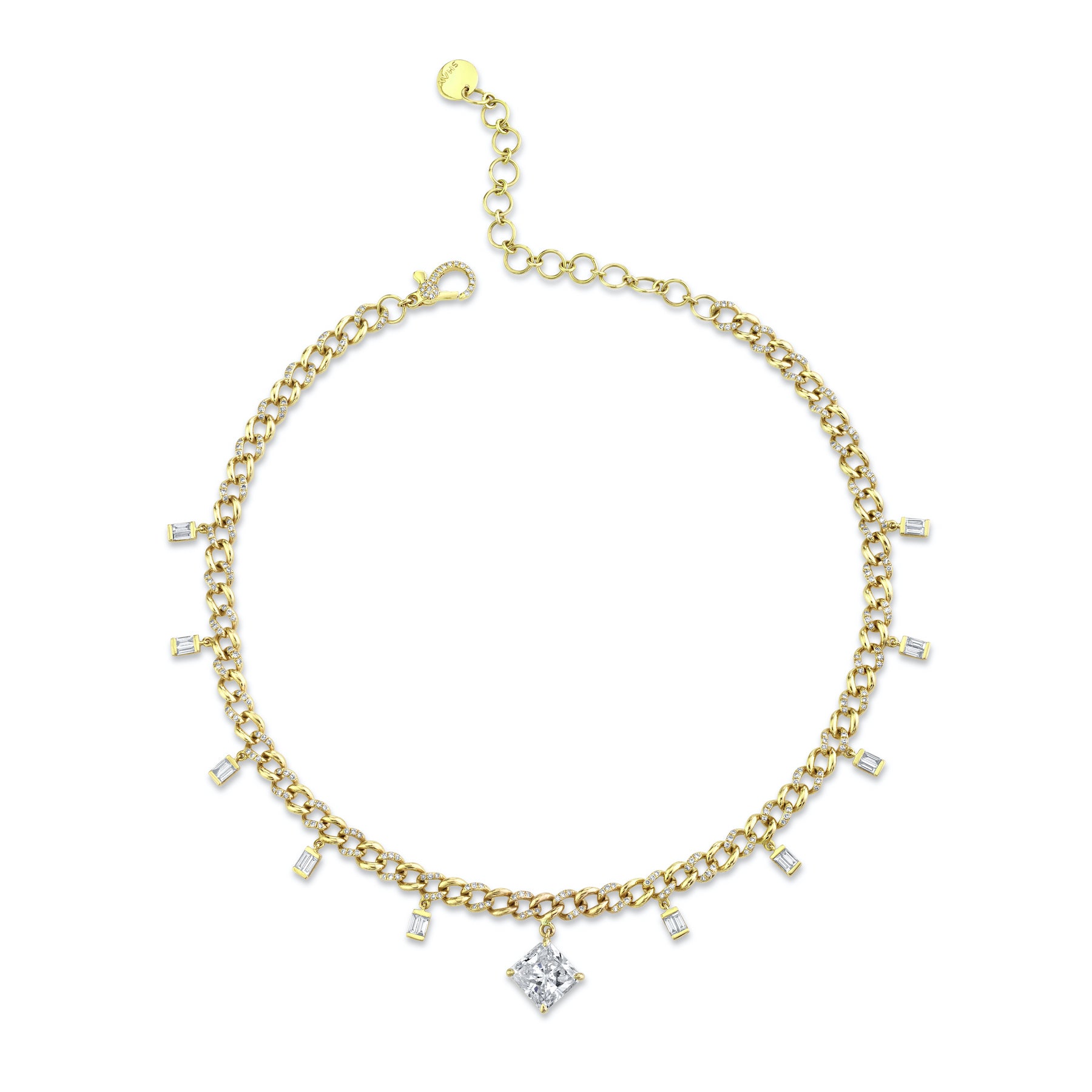 RADIANT DIAMOND BAGUETTE LINK CHOKER