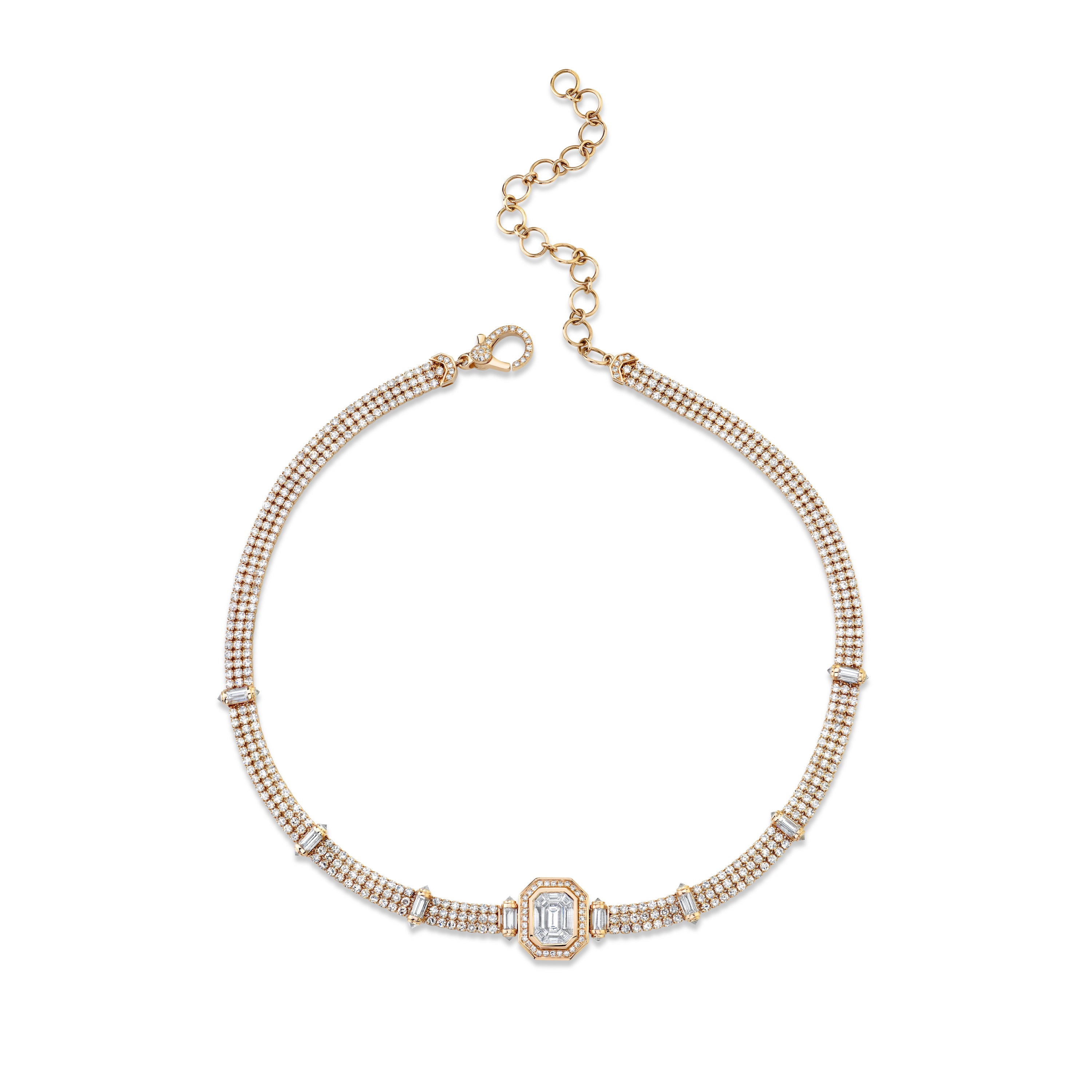 ネックレス・ペンダント wing bling 14kGP Tris Chain Choker Necklace (2size) Amazon.com: Tewiky 14k Gold Plated 2 Row Rhinestone Necklace