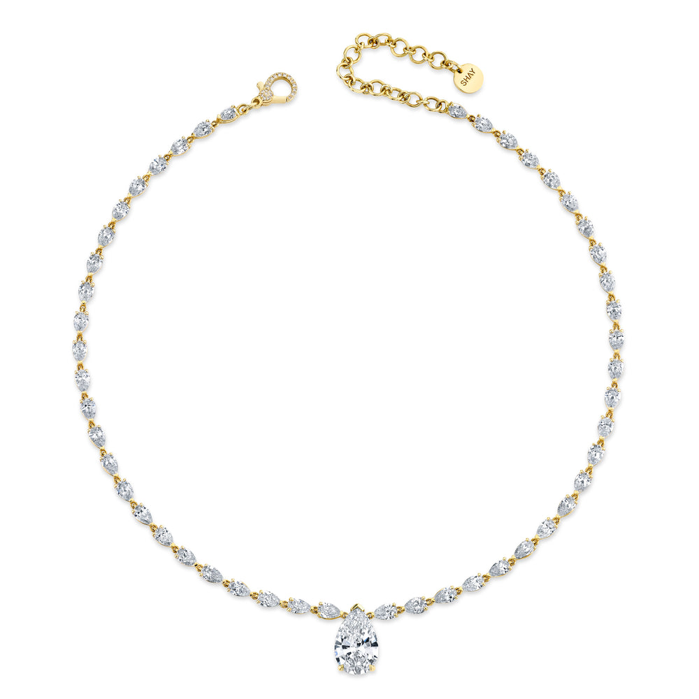 DIAMOND TEARDROP TENNIS NECKLACE – SHAY JEWELRY