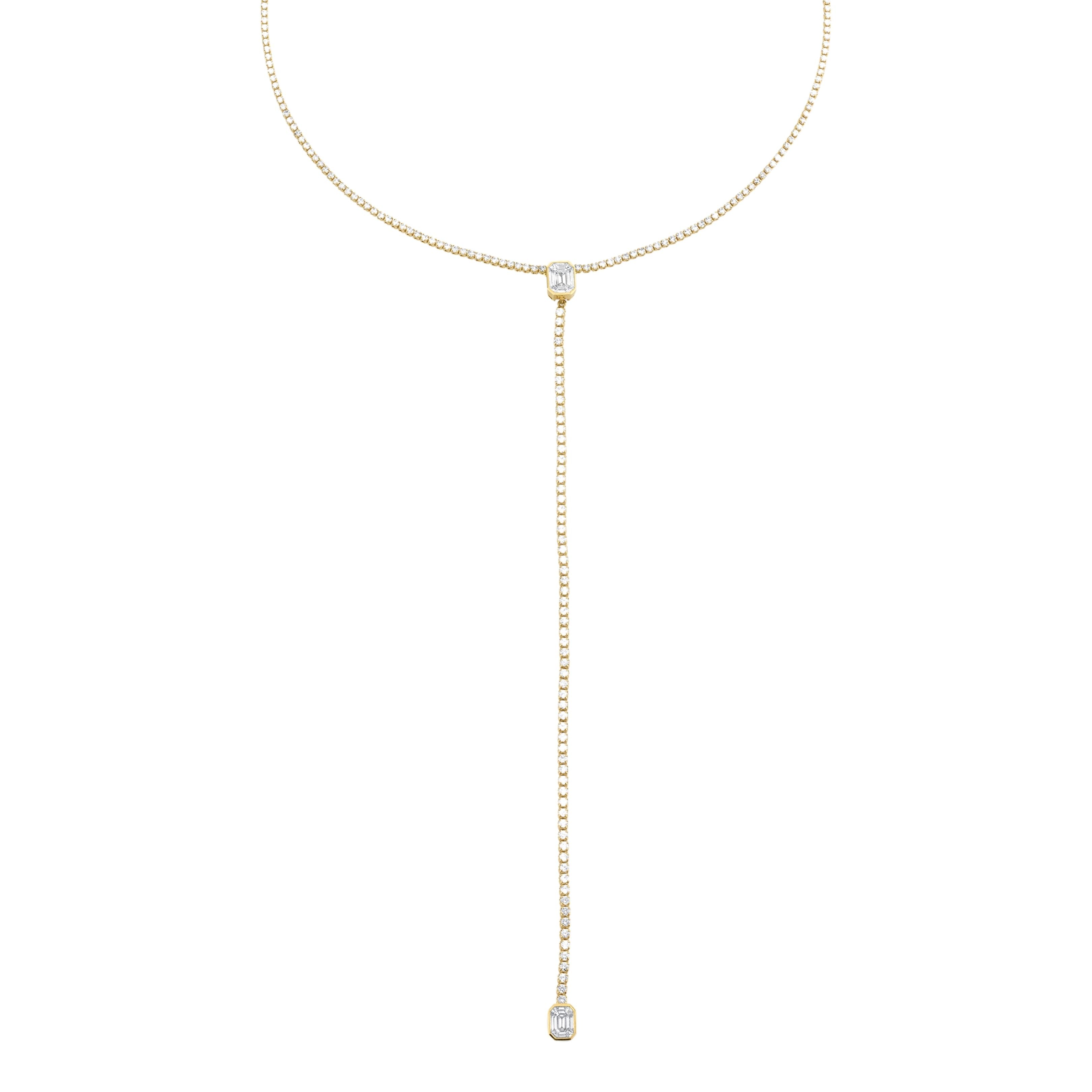 READY TO SHIP DIAMOND ILLUSION DROP Y NECKLACE