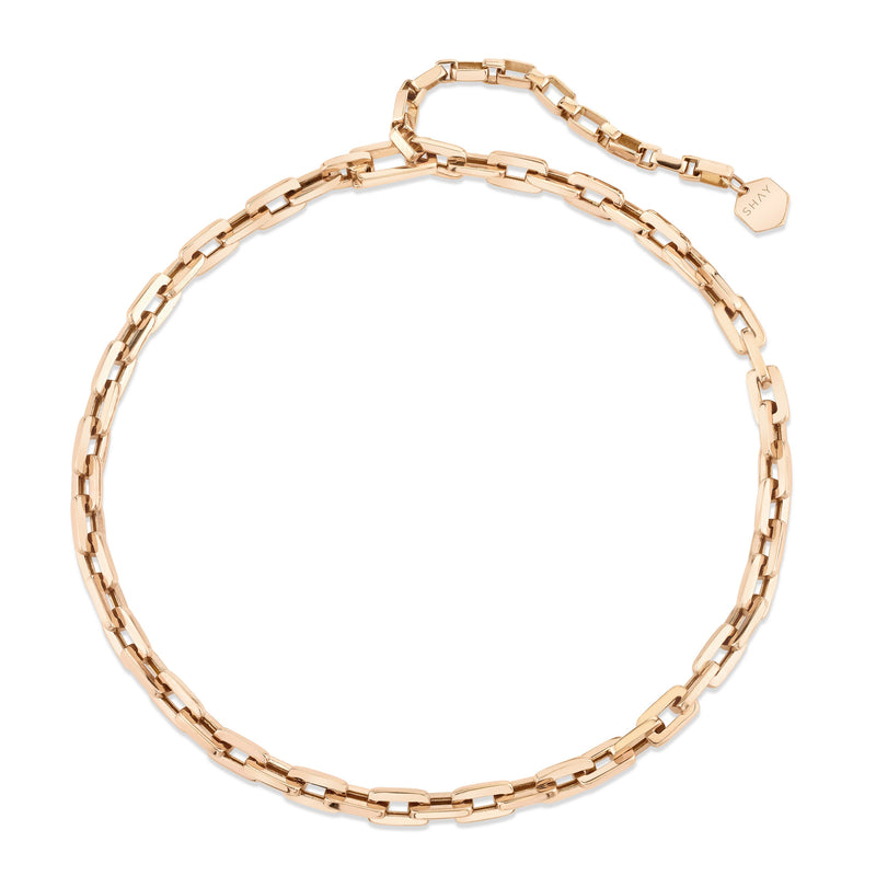 READY TO SHIP SOLID GOLD MINI DECO LINK CHOKER