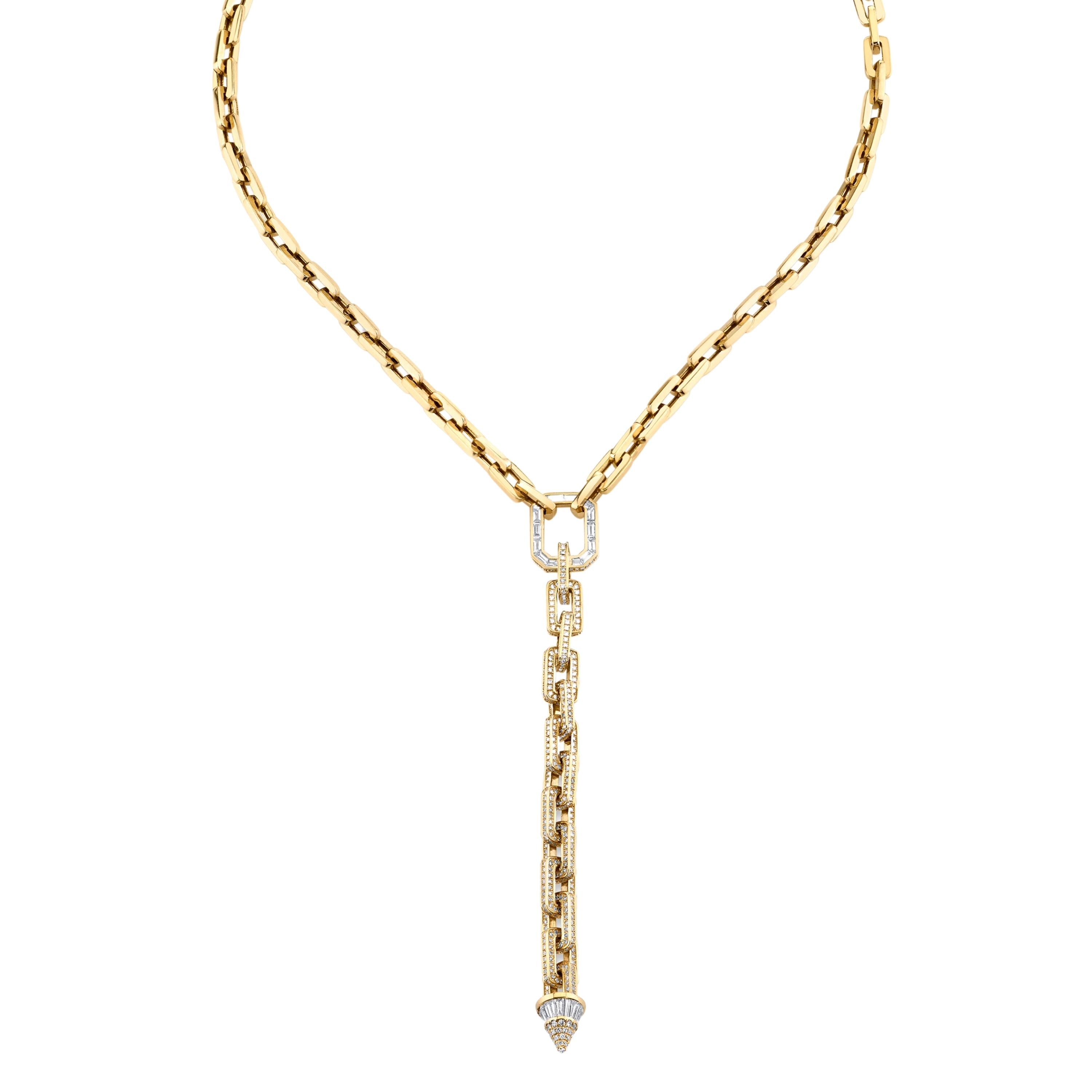 READY TO SHIP DIAMOND DECO LINK Y NECKLACE