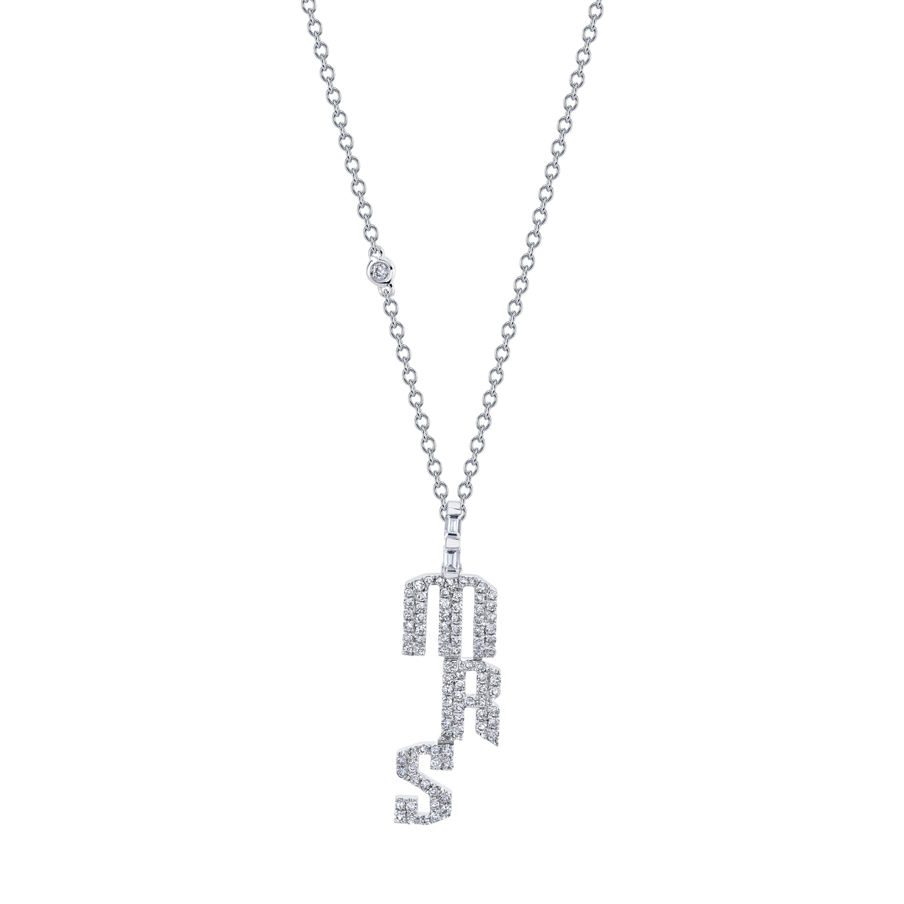 READY TO SHIP DIAMOND "MRS" NECKLACE