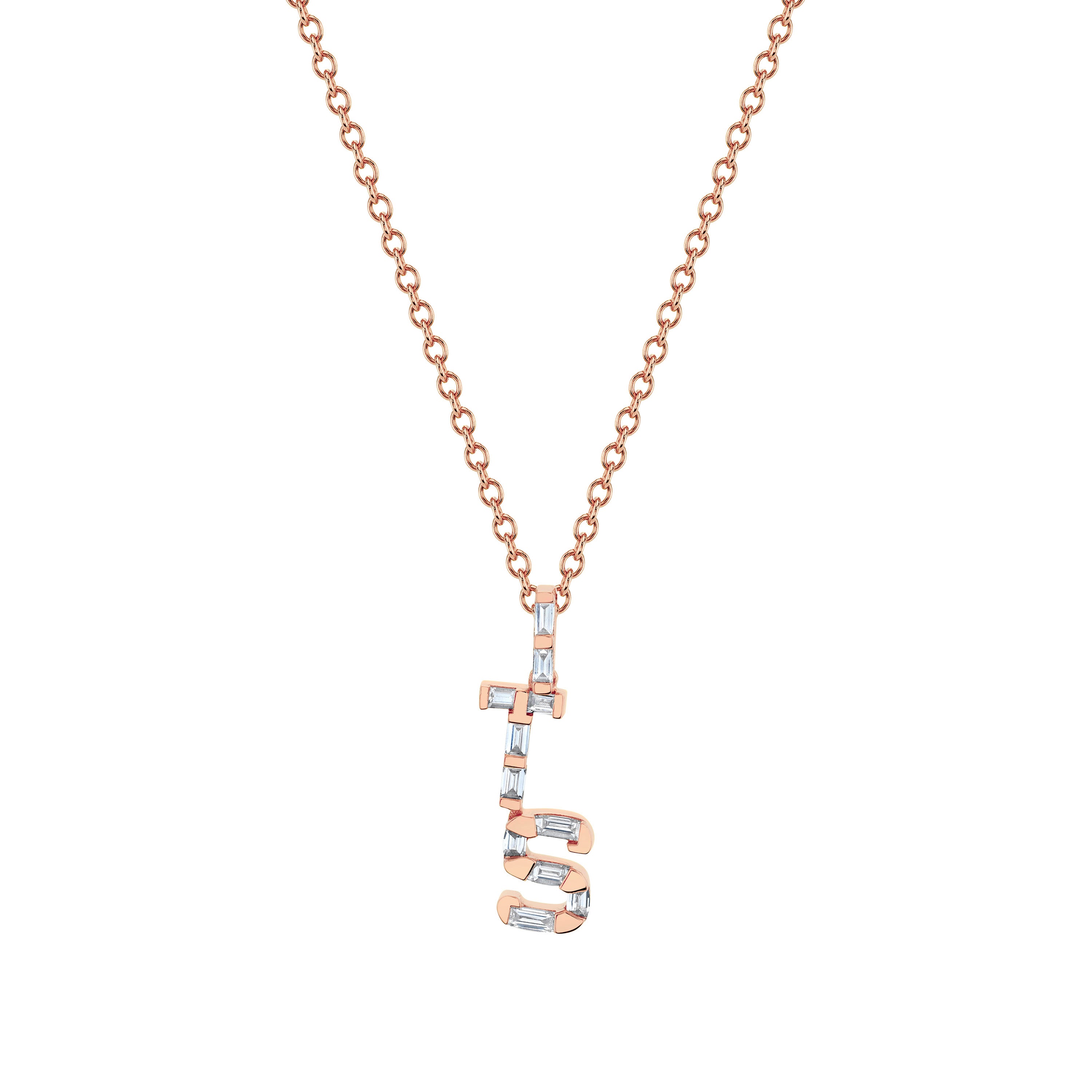 DIAMOND PERSONALIZED INITIAL NECKLACE