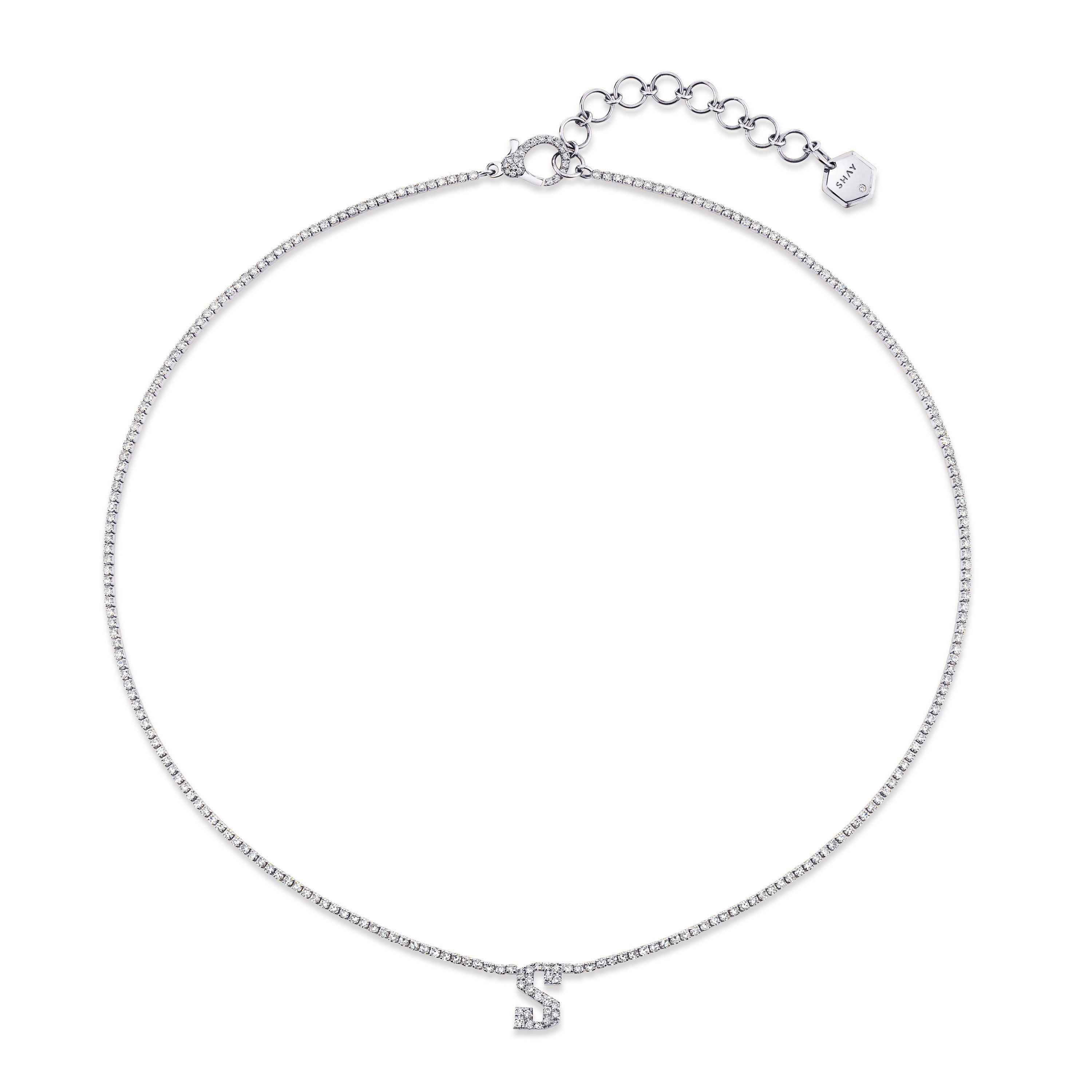 DIAMOND PERSONALIZED INITIAL THREAD NECKLACE