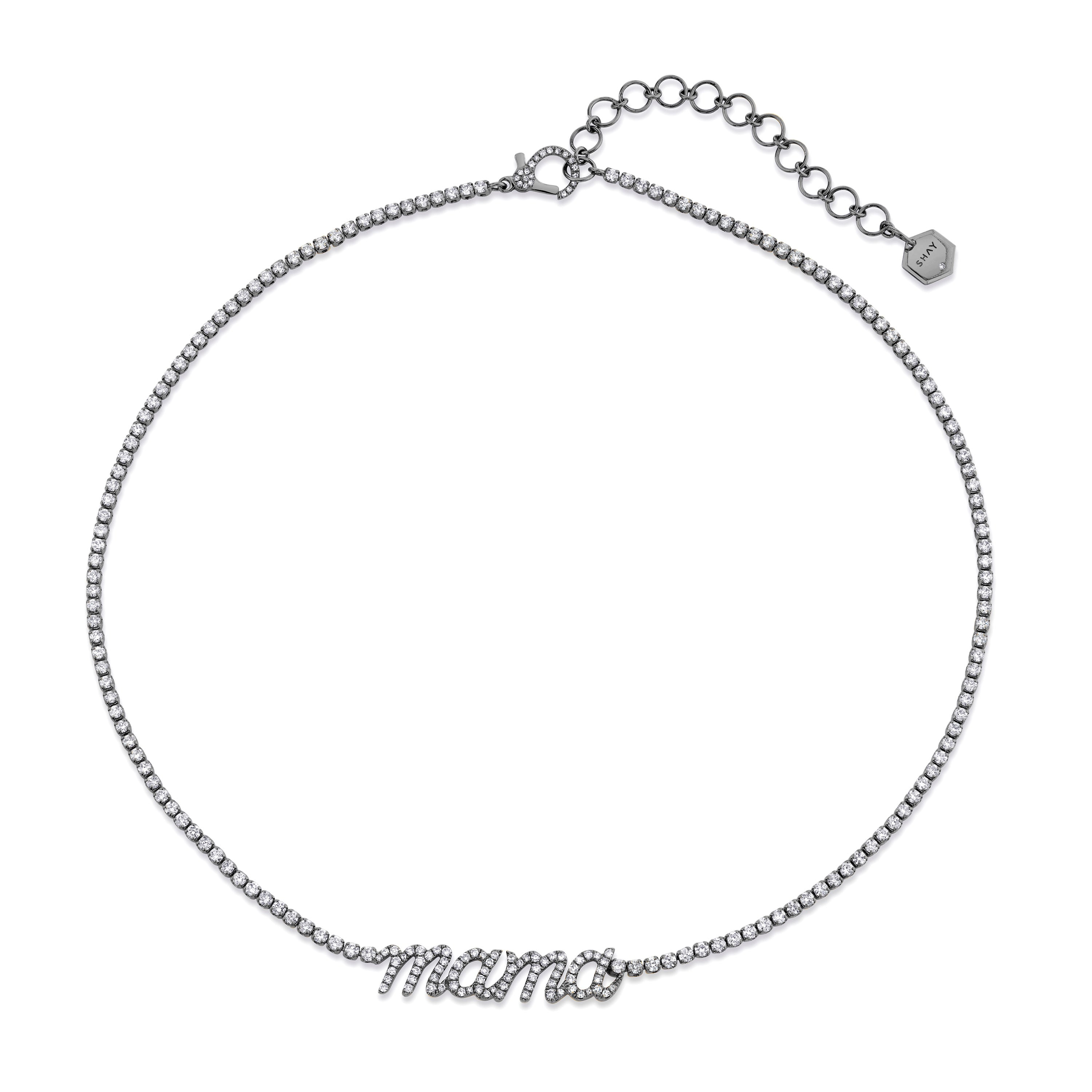 DIAMOND PERSONALIZED 4 LETTER THREAD NECKLACE