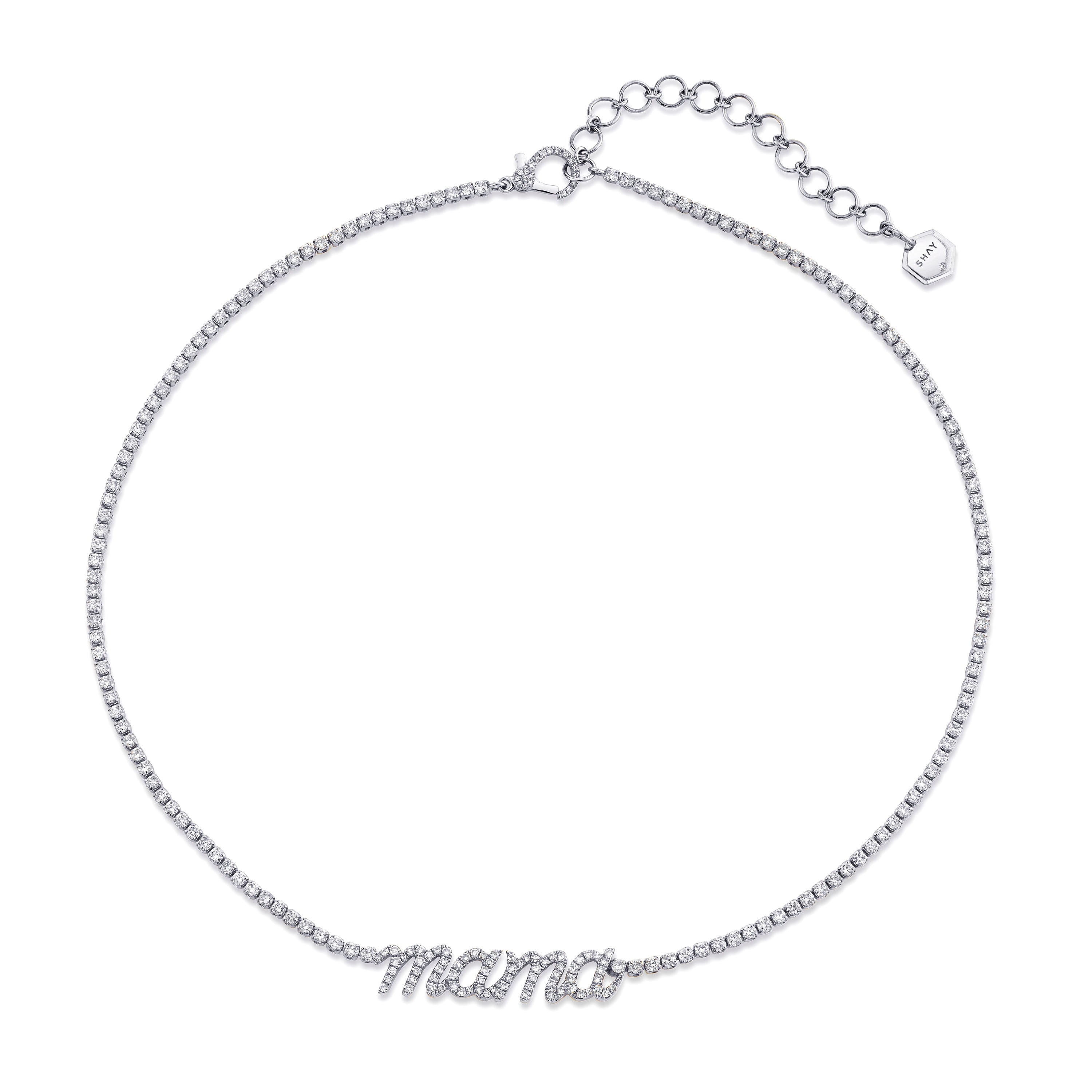 DIAMOND PERSONALIZED 4 LETTER THREAD NECKLACE