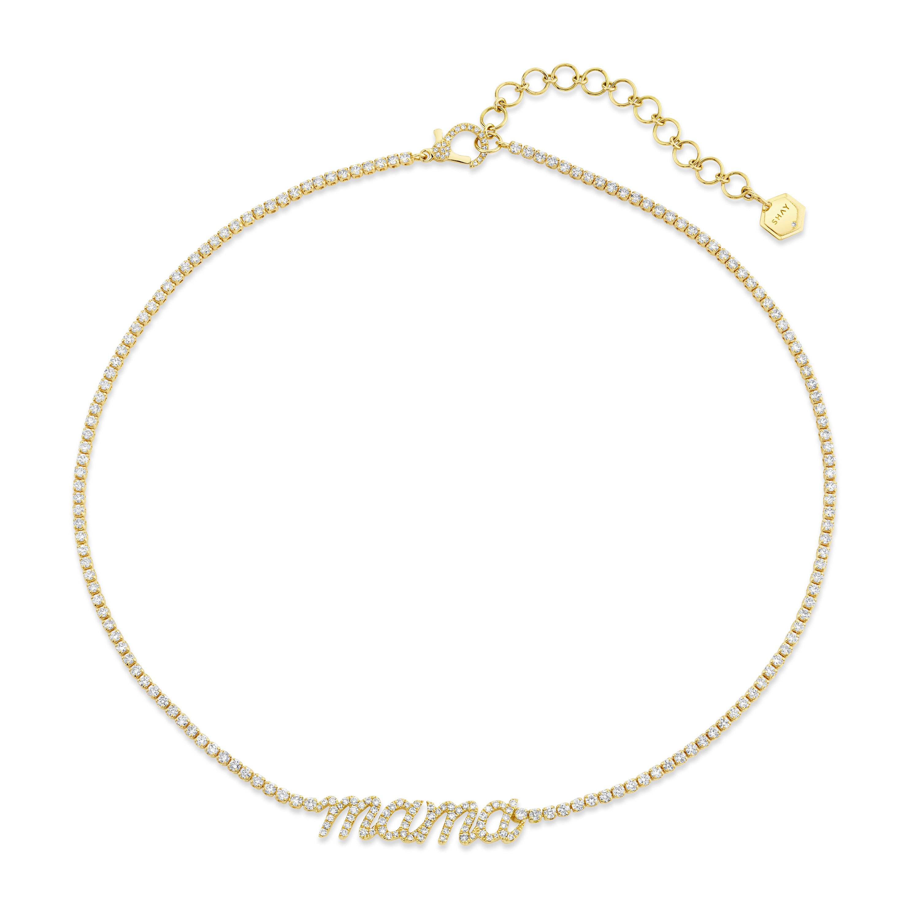 DIAMOND PERSONALIZED 4 LETTER THREAD NECKLACE