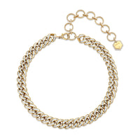 READY TO SHIP FULL DIAMOND BAGUETTE ESSENTIAL LINK NECKLACE