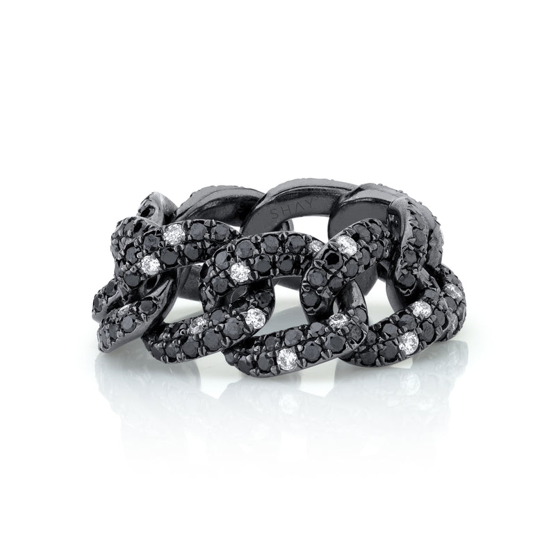 READY TO SHIP BLACK DIAMOND TWINKLE ESSENTIAL LINK RING