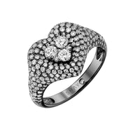 DIAMOND PAVE HEART PINKY RING