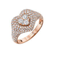DIAMOND PAVE HEART PINKY RING