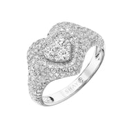 DIAMOND PAVE HEART PINKY RING