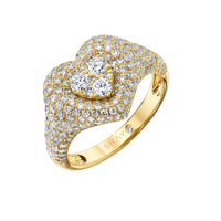 DIAMOND PAVE HEART PINKY RING