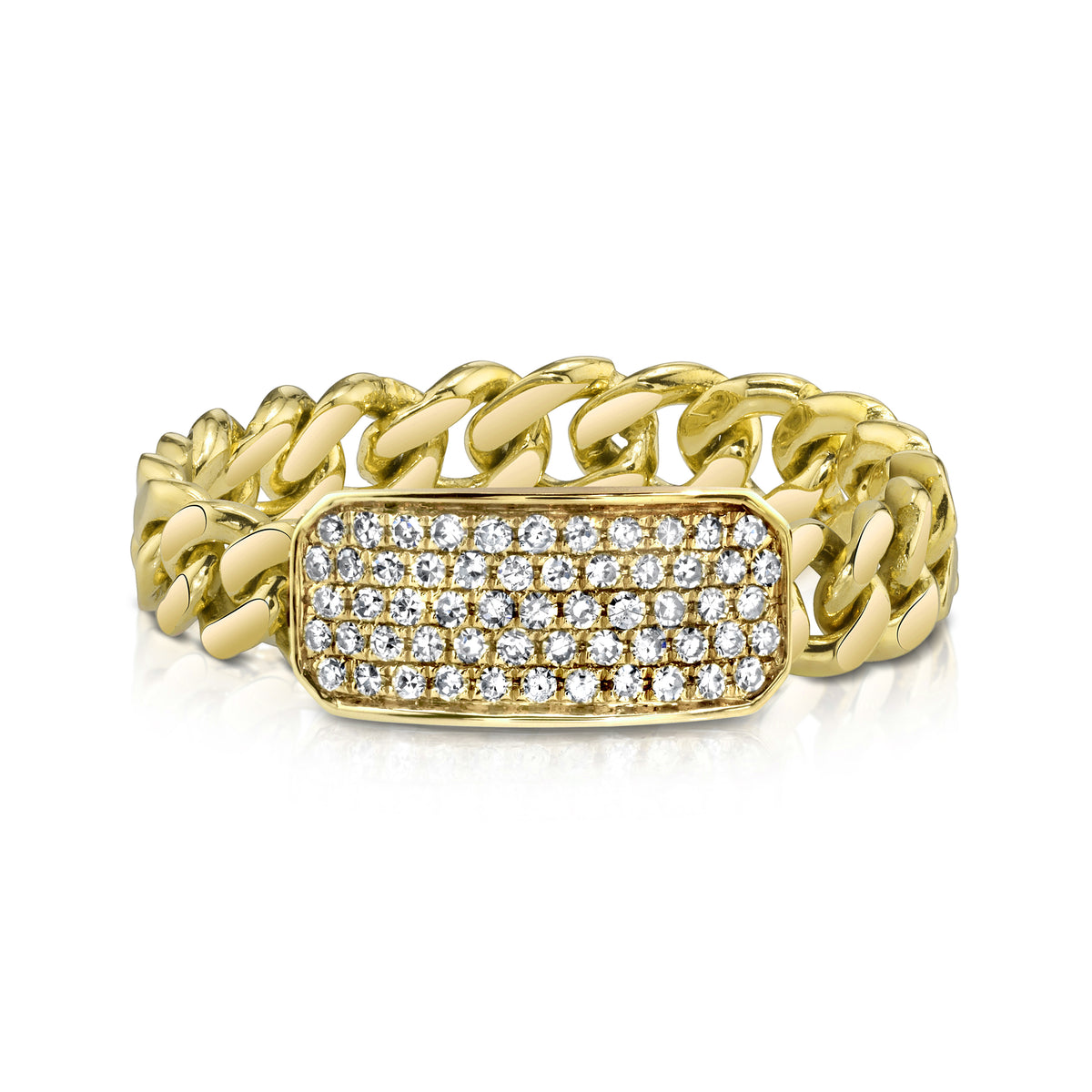 DIAMOND PAVE ID BABY LINK RING – SHAY JEWELRY