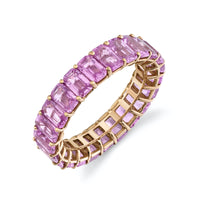 READY TO SHIP PINK SAPPHIRE ETERNITY BAND
