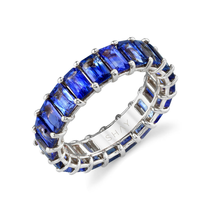 READY TO SHIP MEN'S BLUE SAPPHIRE ETERNITY BAND