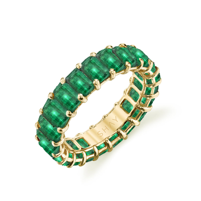 READY TO SHIP EMERALD ETERNITY BAND