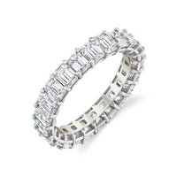 SMALL EMERALD CUT ETERNITY BAND, 3cts