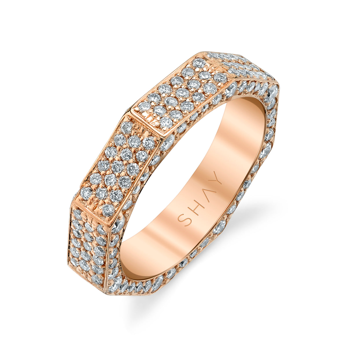 READY TO SHIP DIAMOND PAVE BOLTED RING