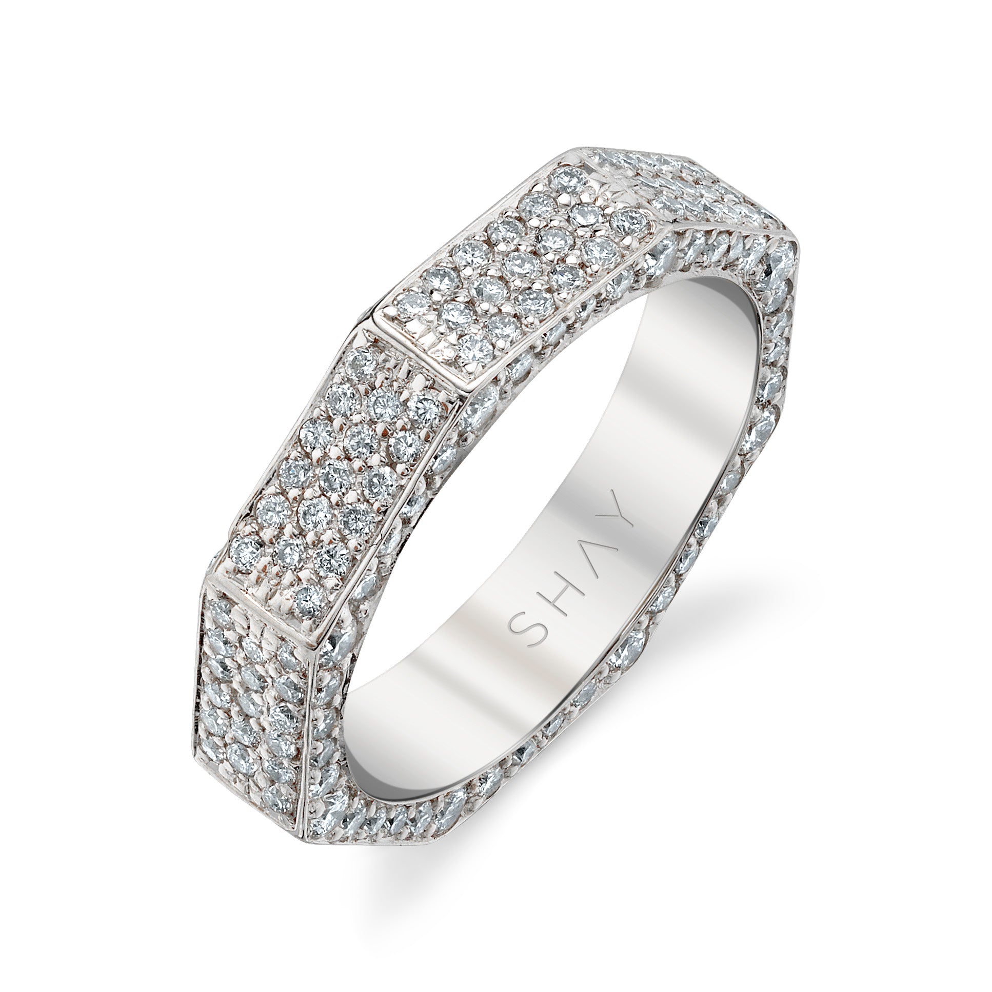READY TO SHIP DIAMOND PAVE BOLTED RING