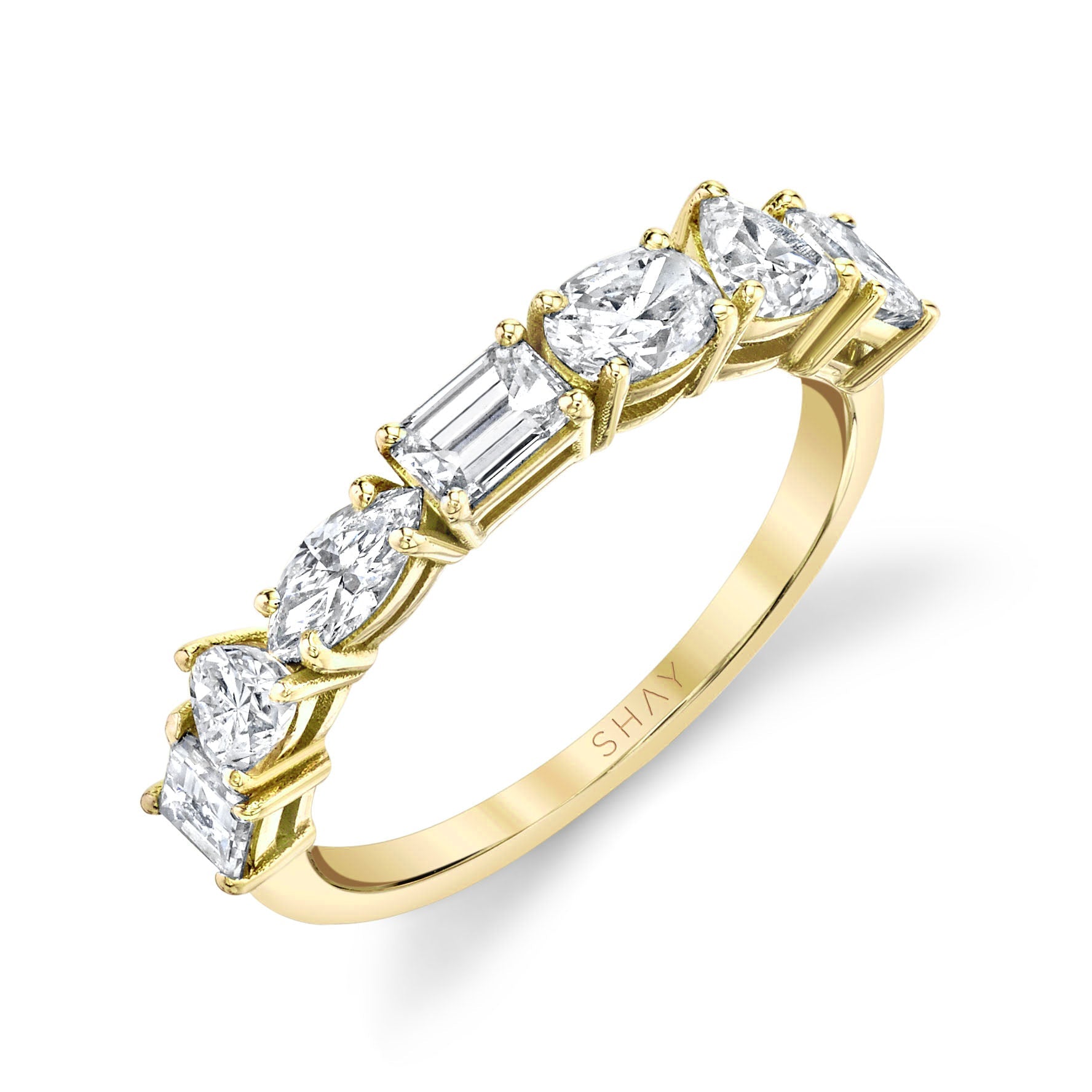 READY TO SHIP MIXED DIAMOND HALF ETERNITY BAND