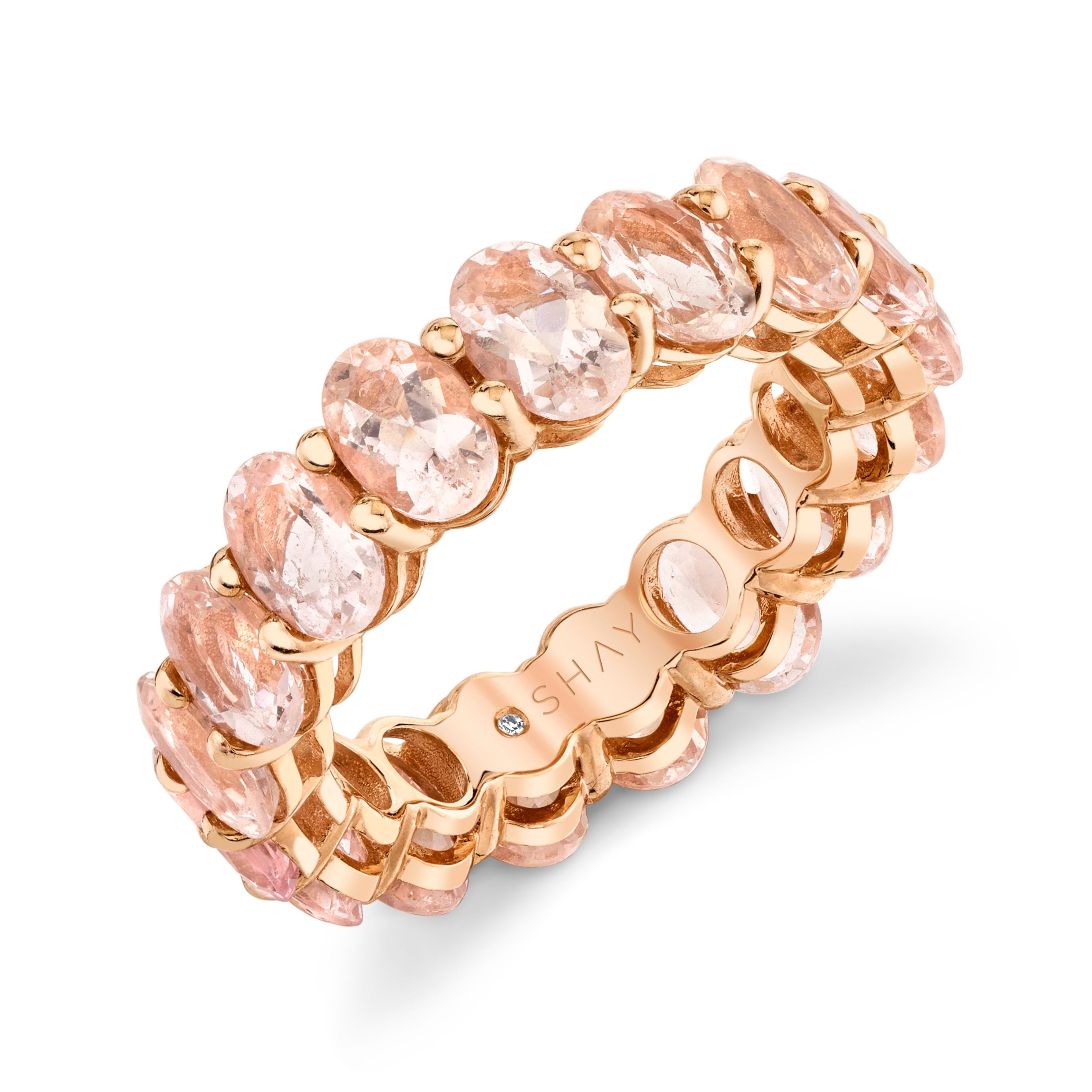 Morganite infinity deals band