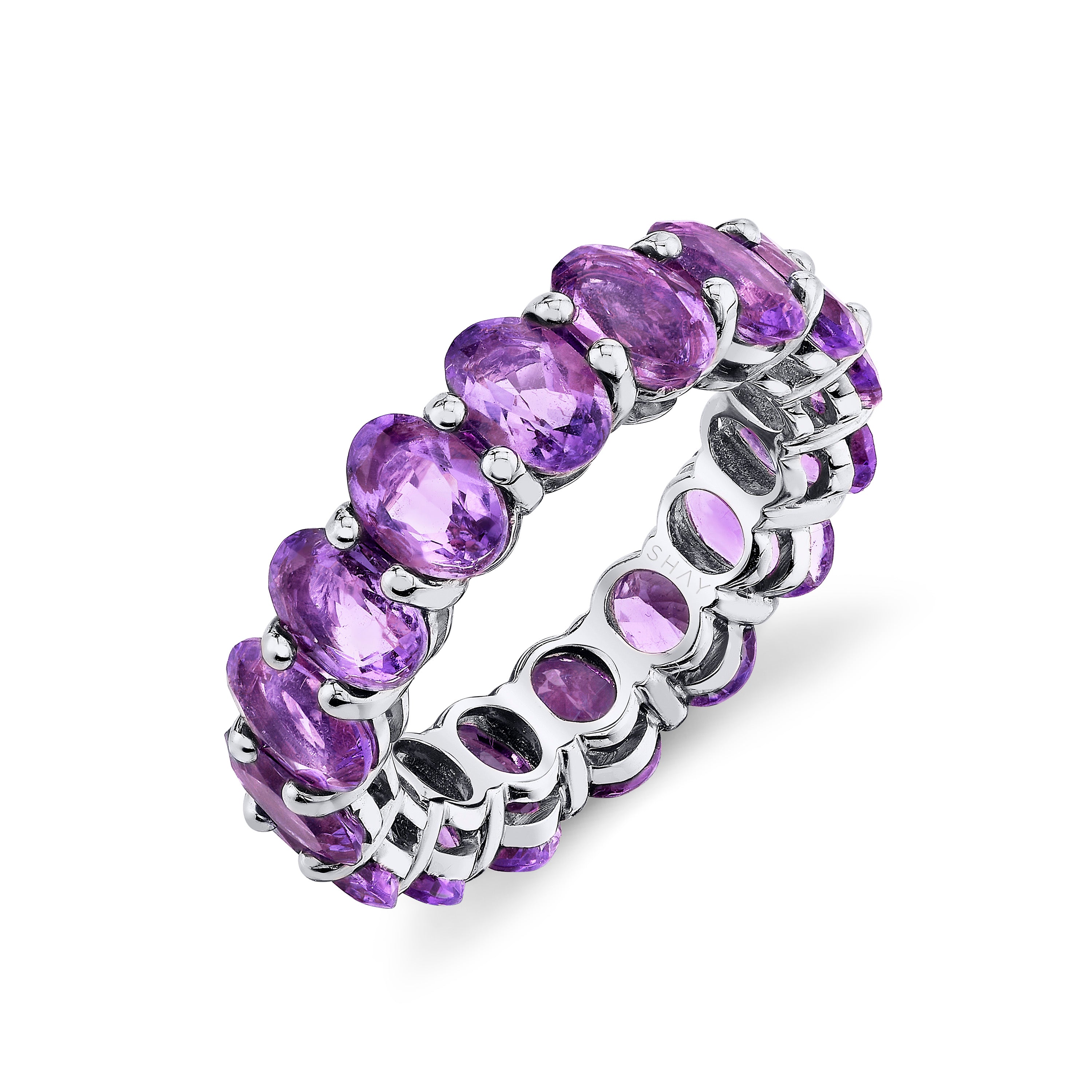 925 Sterling Silver 7-Stone Round Purple Amethyst Gemstone Women Wedding  Ring | Beautiful jewelry, Gifts for aunt, Purple amethyst