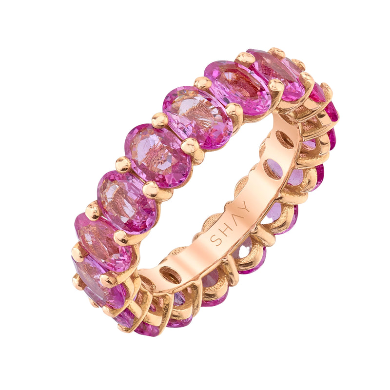 PINK SAPPHIRE OVAL ETERNITY BAND