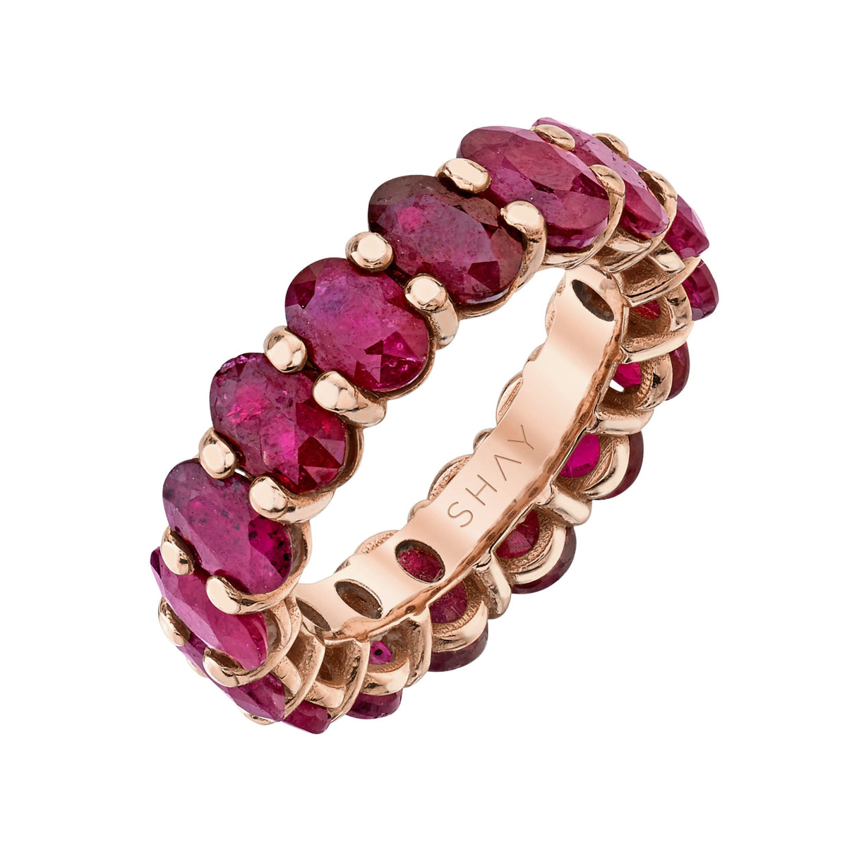 READY TO SHIP RUBY OVAL ETERNITY BAND