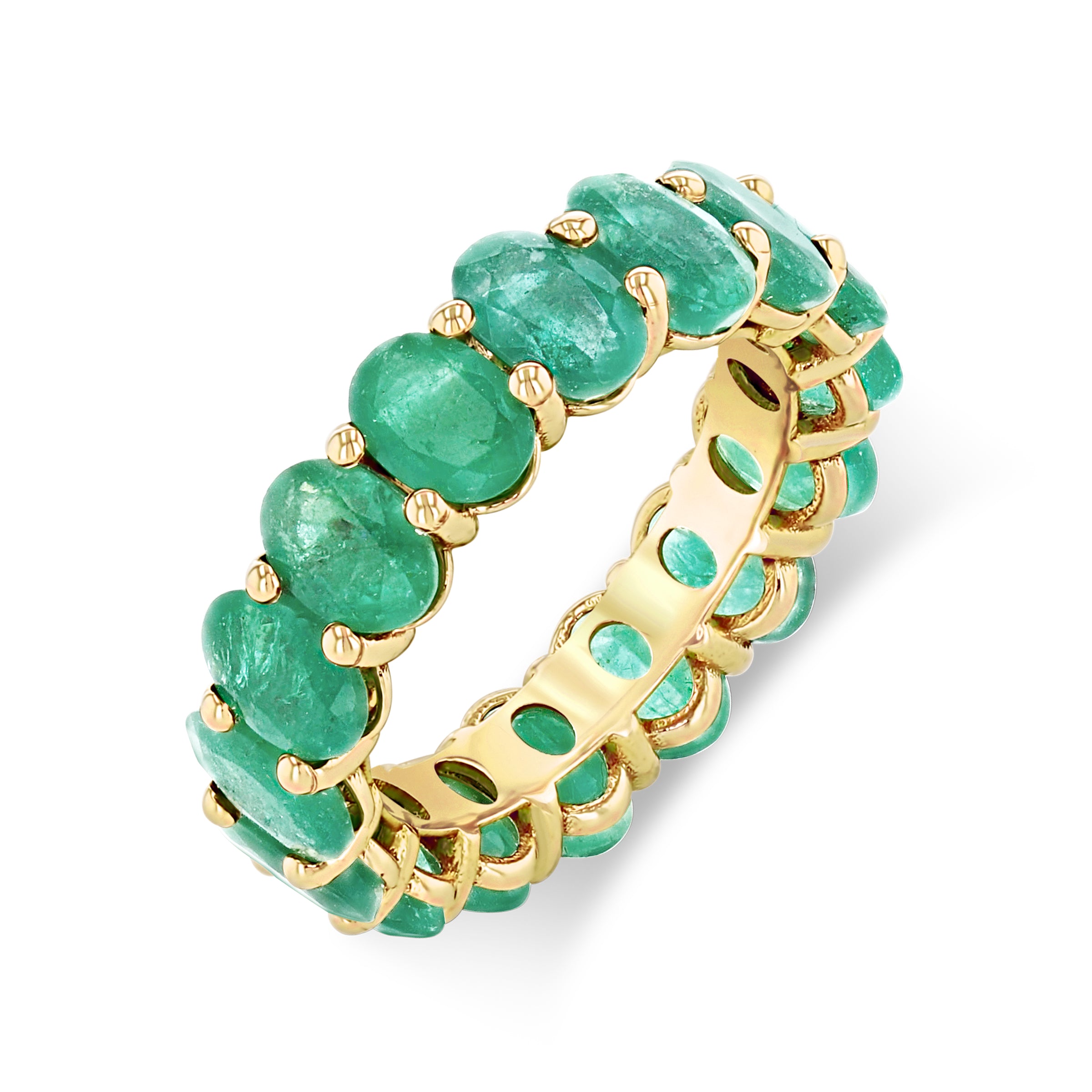 EMERALD OVAL ETERNITY BAND – SHAY JEWELRY
