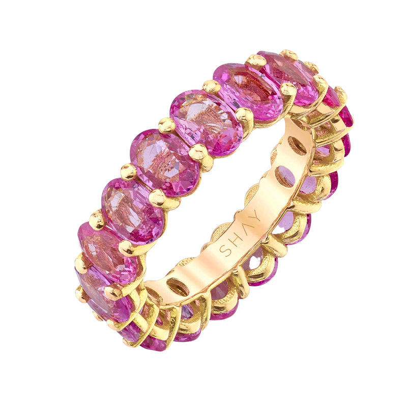 PINK SAPPHIRE OVAL ETERNITY BAND