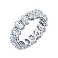 READY TO SHIP DIAMOND OVAL ETERNITY RING, 7cts