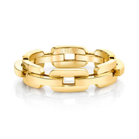 SOLID GOLD MINI DECO LINK RING