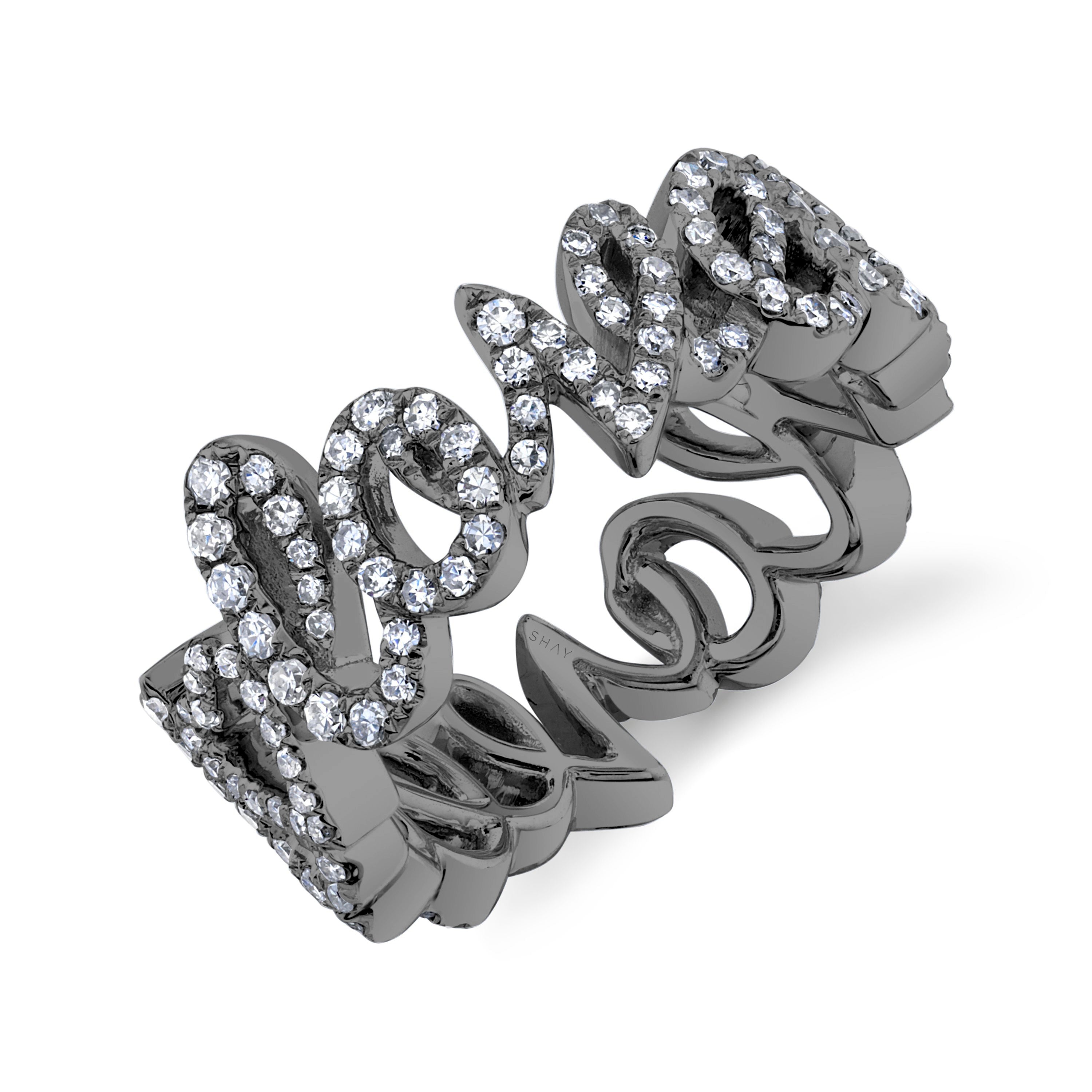 DIAMOND PERSONALIZED 5 LETTER CURSIVE BAND